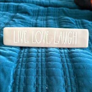Rae Dunn White 'Live, Love, Laugh' Ceramic Sitting Decor